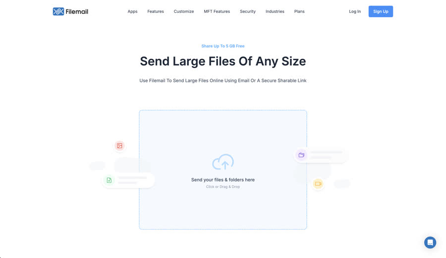 Filemail app screenshot