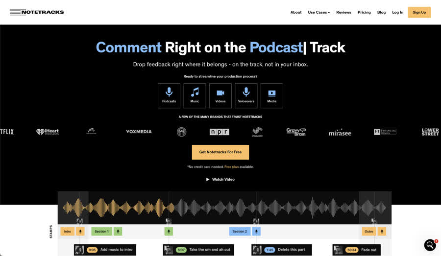 Notetracks app screenshot